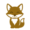 Icon gezeichneter freundlicher Fuchs